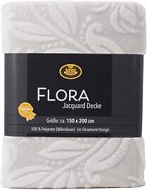 Gözze - Jacquard Decke Flora, Wohndecke mit