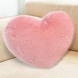 Gohytal Herzkissen, Rosa Plüsch Kissen, Herzform