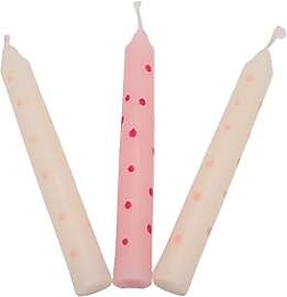 goki 60697 - Geburtstagskerzen 10 Stück rosa und