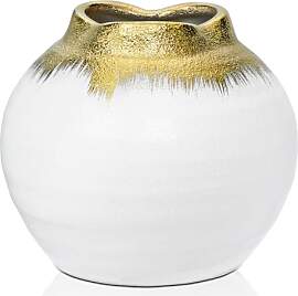 Gold Keramikvase für Blumendekoration