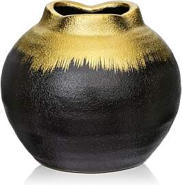 Gold Keramikvase für Blumendekoration