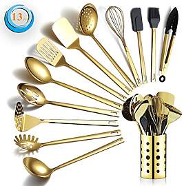 Gold Kochutensilien Set, Berglander Edelstahl 13