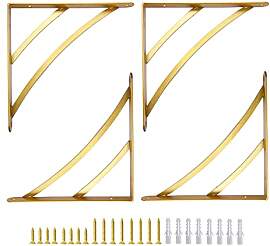 Goldene Regalhalterungen, 200 mm dreieckige