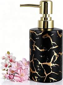 Goldener Badezimmer-Seifenspender, goldene Pumpe,