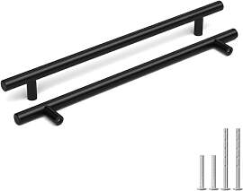 Goldenwarm 15 Stück Möbelgriffe Schwarz, 160mm