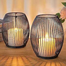 GoMaihe Kerzenständer 2er Set, Deko Wohnzimmer