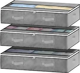 GoMaihe Unterbett Aufbewahrungsbox 3 Set