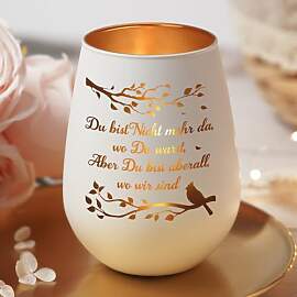 GoMelley Trauergeschenk, Windlichter mit Spruch,