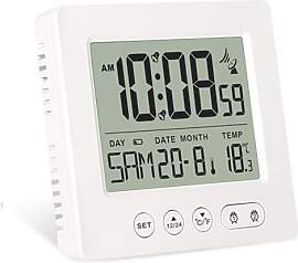 GOMETY Digitaler Funkwecker mit Thermometer