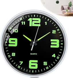 GOMETY Leuchtende Wanduhr, Geräuschlos, Nicht