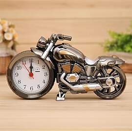 Gonetre Motorrad-Wecker, Vintage-Schreibtischuhr,