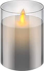 Goobay 60370 LED Echtwachskerze im Glas / 10cm