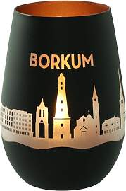Goodtimes Windlicht Borkum Skyline (Schwarz &