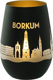 Goodtimes Windlicht Borkum Skyline (Schwarz &