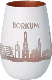 Goodtimes Windlicht Borkum Skyline (Weiß &