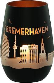 Goodtimes Windlicht Bremerhaven Skyline (Schwarz