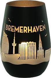 Goodtimes Windlicht Bremerhaven Skyline (Schwarz