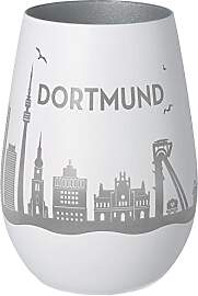 Goodtimes Windlicht Dortmund Skyline (Weiß &