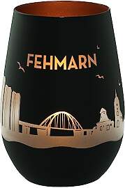 Goodtimes Windlicht Fehmarn Skyline (Schwarz & 