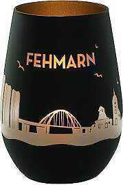 Goodtimes Windlicht Fehmarn Skyline (Schwarz & 