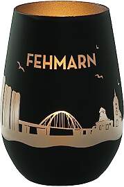 Goodtimes Windlicht Fehmarn Skyline (Schwarz & 