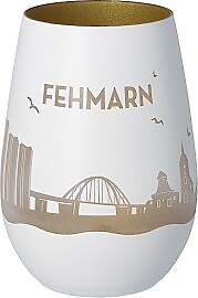 Goodtimes Windlicht Fehmarn Skyline (Weiß &