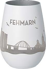 Goodtimes Windlicht Fehmarn Skyline (Weiß &