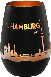 Goodtimes Windlicht Hamburg Skyline Schwarz &