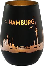 Goodtimes Windlicht Hamburg Skyline Schwarz &