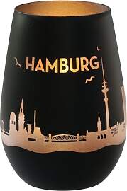 Goodtimes Windlicht Hamburg Skyline Schwarz &