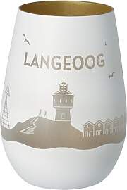 Goodtimes Windlicht Langeoog Skyline (Weiß &