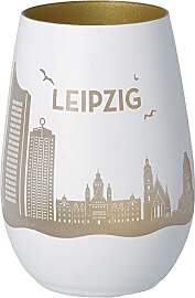Goodtimes Windlicht Leipzig Skyline (Weiß &
