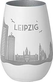 Goodtimes Windlicht Leipzig Skyline (Weiß &