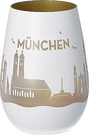 Goodtimes Windlicht München Skyline (Weiß &