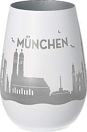 Goodtimes Windlicht München Skyline (Weiß &
