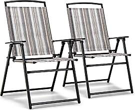 GOPLUS 2er Set Gartenstühle klappbar, Klappstuhl