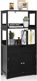 GOPLUS Badezimmerschrank mit Schublade, Badregal