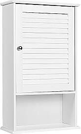 GOPLUS Hängeschrank weiß, Badezimmerschrank mit