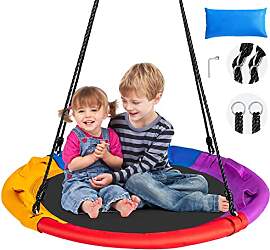 GOPLUS Nestschaukel Outdoor, Ø100cm Kinder