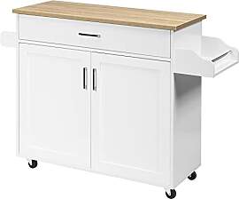 GOPLUS Servierwagen mit Schublade & Schrank,
