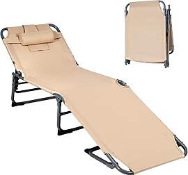 GOPLUS Sonnenliege, Liegestuhl klappbar,