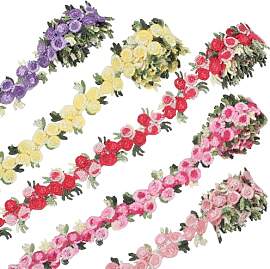 GORGECRAFT 5 Farben Blumenbesatzband 5 Yards