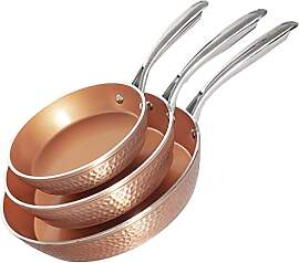 Gotham Steel Hammered Bratpfannen-Set, 3-teilig,