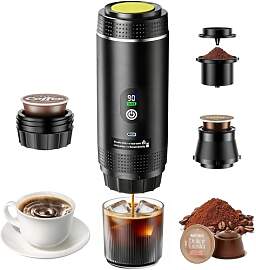GothicBride 3 in 1 Mini Kaffeemaschine, Tragbare