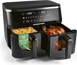 GOURMETmaxx Doppelkammer Heißluftfritteuse - 2 x