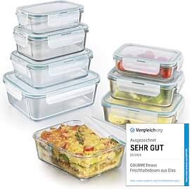 GOURMETmaxx Glas-Frischhaltedosen Klick-it 8er Set 