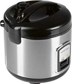 GOURMETmaxx Reiskocher schwarz silber B/H/L: ca.