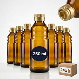 gouveo 24er Set Glasflasche 250 ml (0,25 l) Rical