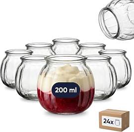 gouveo 24er Set Teelichtgläser 200 ml (0,20 l)