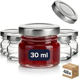 gouveo 48er Set Einmachgläser 30 ml Mini mit